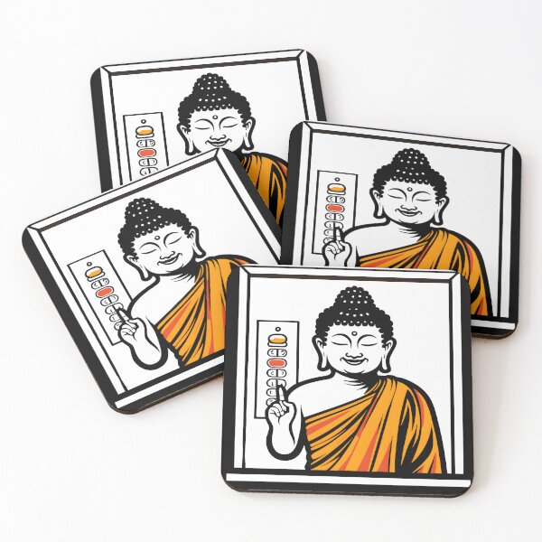 Item preview, Elevator Mechanic Buddha Keep Calm Push The Button designed and sold by KitonicTees.