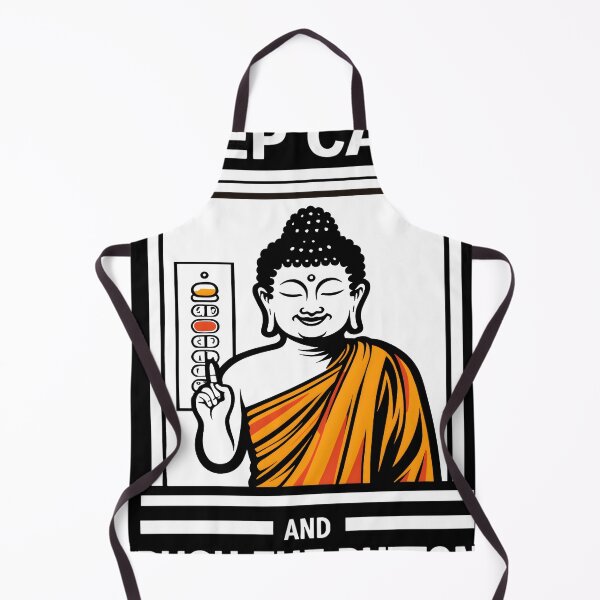 Item preview, Elevator Mechanic Buddha Keep Calm Push The Button designed and sold by KitonicTees.