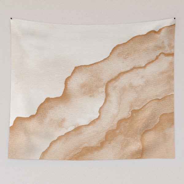 Item preview, Agate Tide Abstract Watercolor Painting - Snow + Rust designed and sold by Irene Estelle.