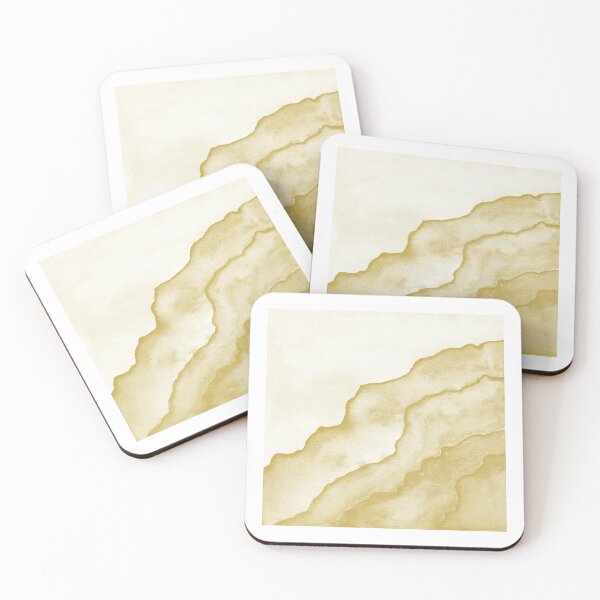 Item preview, Agate Tide Abstract Watercolor Painting - Snow + Saffron designed and sold by Irene Estelle.