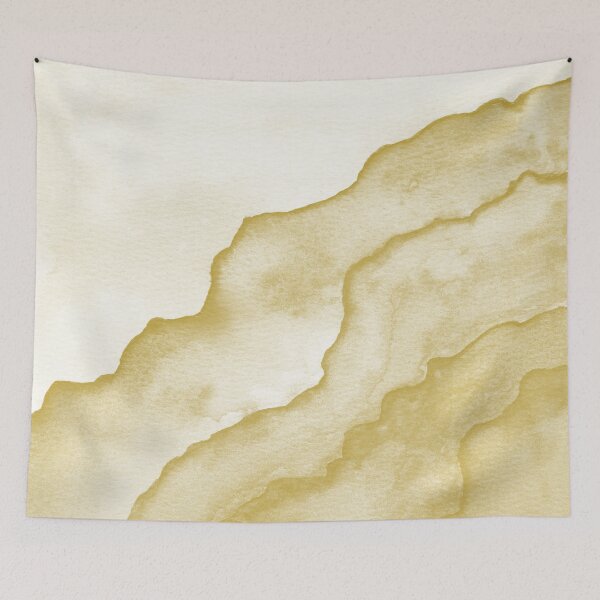 Item preview, Agate Tide Abstract Watercolor Painting - Snow + Saffron designed and sold by Irene Estelle.