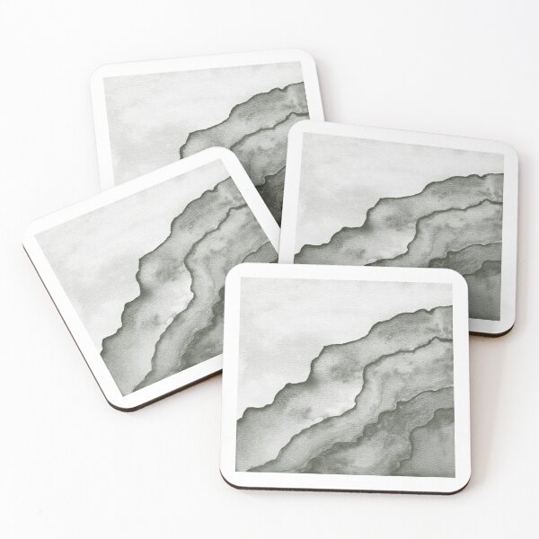 Item preview, Agate Tide Abstract Watercolor Painting - Snow + Pine designed and sold by Irene Estelle.