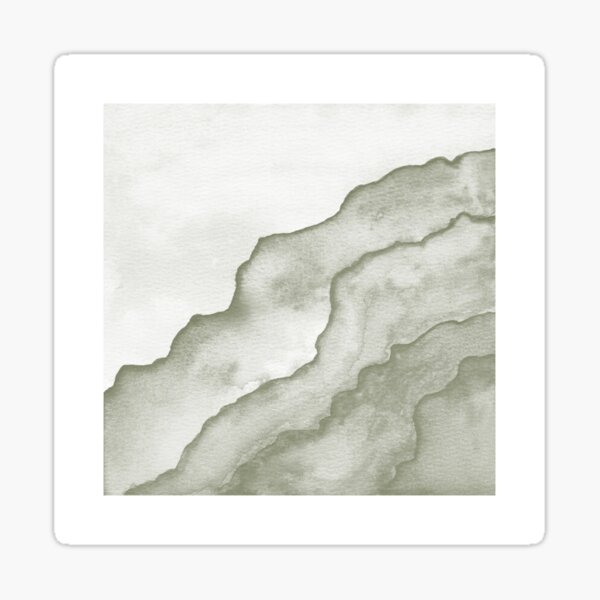 Item preview, Agate Tide Abstract Watercolor Painting - Snow + Sage designed and sold by Irene Estelle.