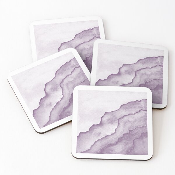 Item preview, Agate Tide Abstract Watercolor Painting - Snow + Plum designed and sold by Irene Estelle.