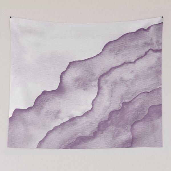 Item preview, Agate Tide Abstract Watercolor Painting - Snow + Plum designed and sold by Irene Estelle.