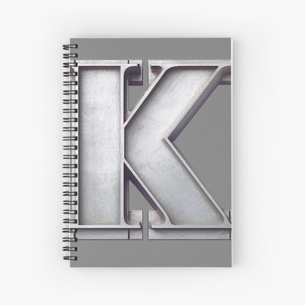 METAL LETTER K Spiral Notebook