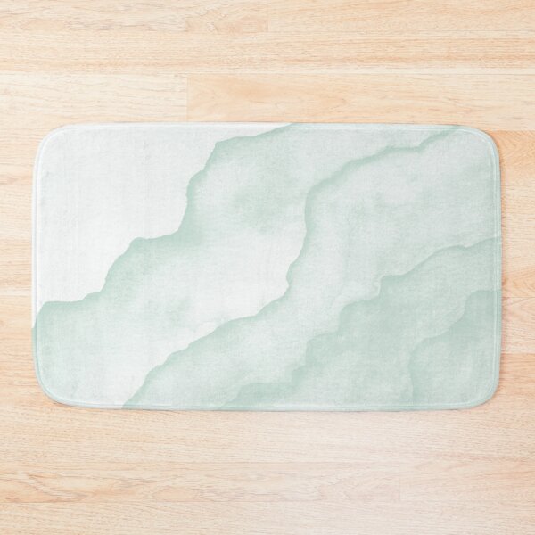 Item preview, Agate Tide Abstract Watercolor Painting - Snow + Mint designed and sold by Irene Estelle.