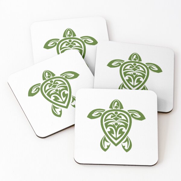 Item preview, Green Tribal Turtle Tattoo designed and sold by srwdesign.