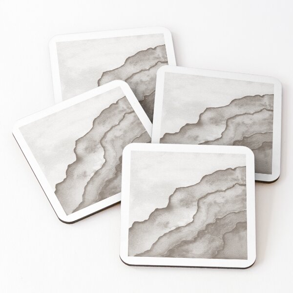 Item preview, Agate Tide Abstract Watercolor Painting - Snow + Earth designed and sold by Irene Estelle.