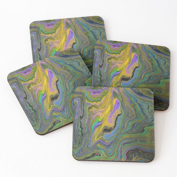 Item preview, Imagination 3 Green Purple Geode Acyrlic Abstract designed and sold by Doug  Siegel.