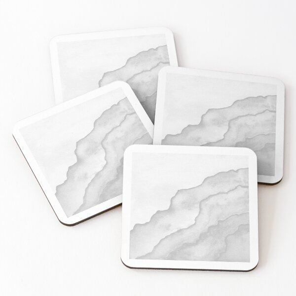 Item preview, Agate Tide Abstract Watercolor Painting - Snow + Fog designed and sold by Irene Estelle.