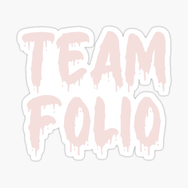 Item preview, PINK ON WHITE BAD OMENS TEAM FOLIO BLOOD DRIP designed and sold by RomeArtCo.