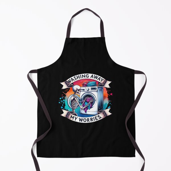 Item preview, Laundry Skeleton – "Washing Away My Worries" Funny Design for T-Shirts, Mugs, Stickers & More designed and sold by artedigital99.
