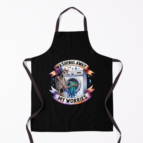 Item preview, Laundry Skeleton – "Washing Away My Worries" Funny Design for T-Shirts, Mugs, Stickers & More designed and sold by artedigital99.