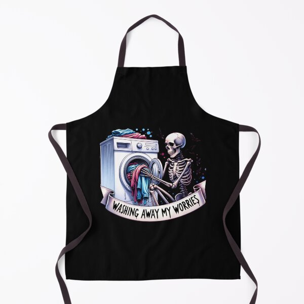 Item preview, Laundry Skeleton – "Washing Away My Worries" Funny Design for T-Shirts, Mugs, Stickers & More designed and sold by artedigital99.