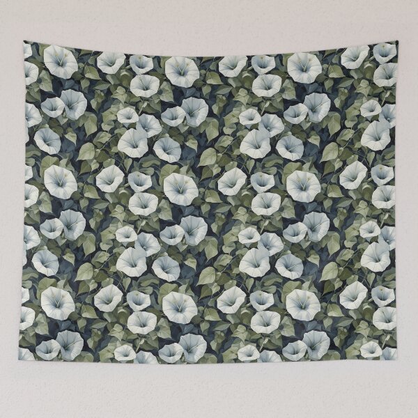 Item preview, Floral Pattern of White Morning Glory designed and sold by FlowerMeFlorals.