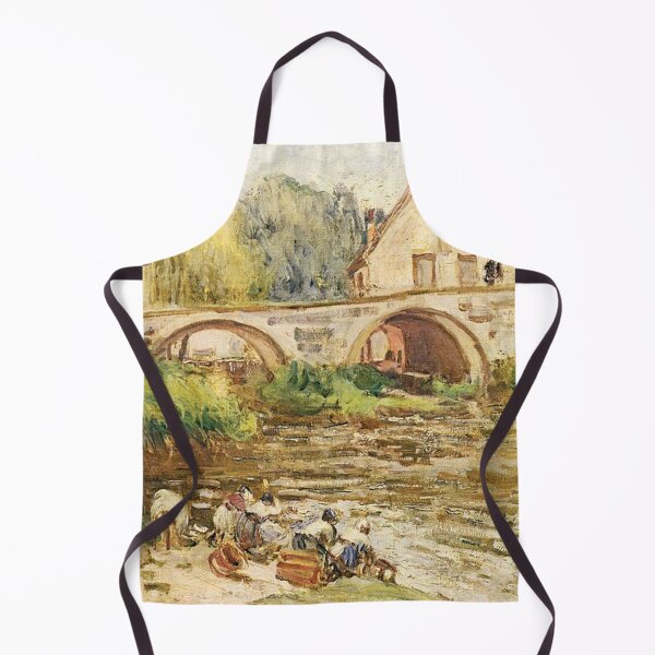 Item preview, Washerwomen in Moret by Alfred Sisley designed and sold by tomorrowsart.