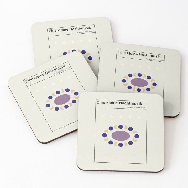 Item preview, Mozart Nachtmusik Minimalist Abstract Art Design designed and sold by kakarikihill.