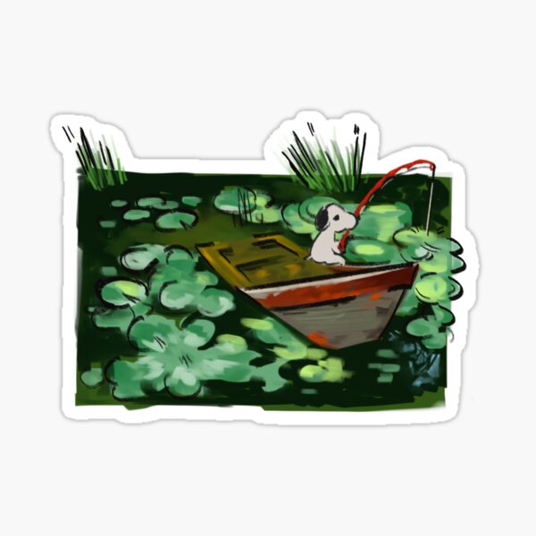 Item preview, Snoopy Fishing designed and sold by mangekyoyo.