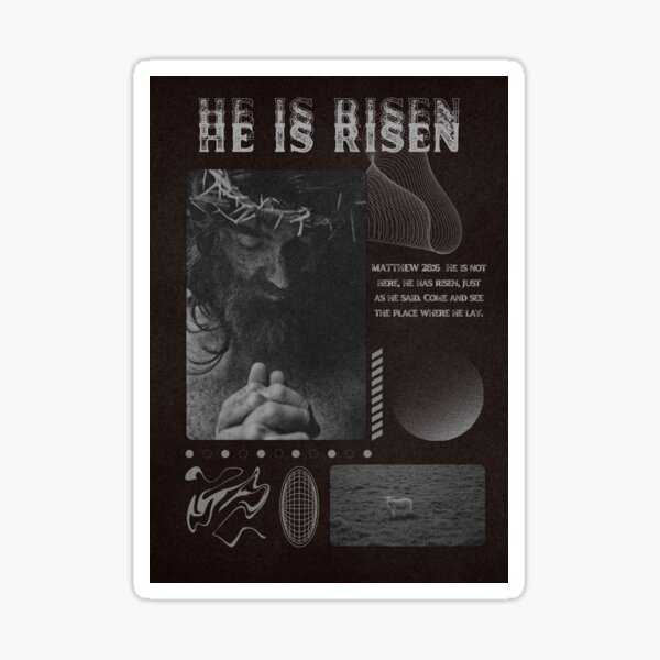 Item preview, 'HE IS RISEN' Brutalist Christian Design  designed and sold by Shilton Freeman.