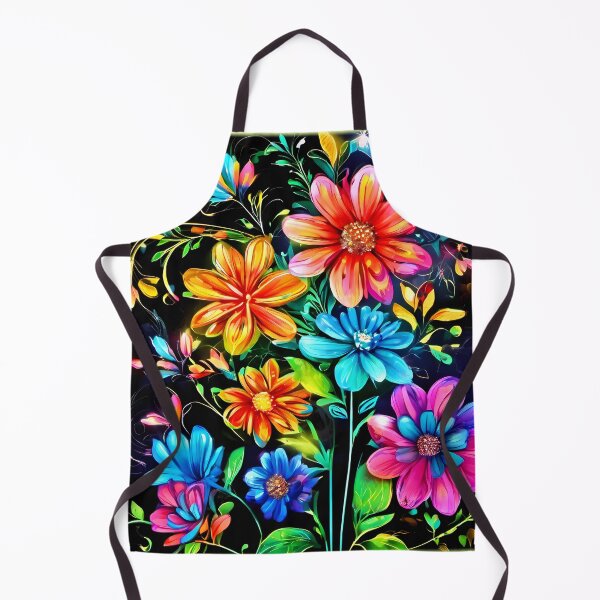 Item preview, Neon Floral Symphony designed and sold by Health And Fitness Posts e-Store.