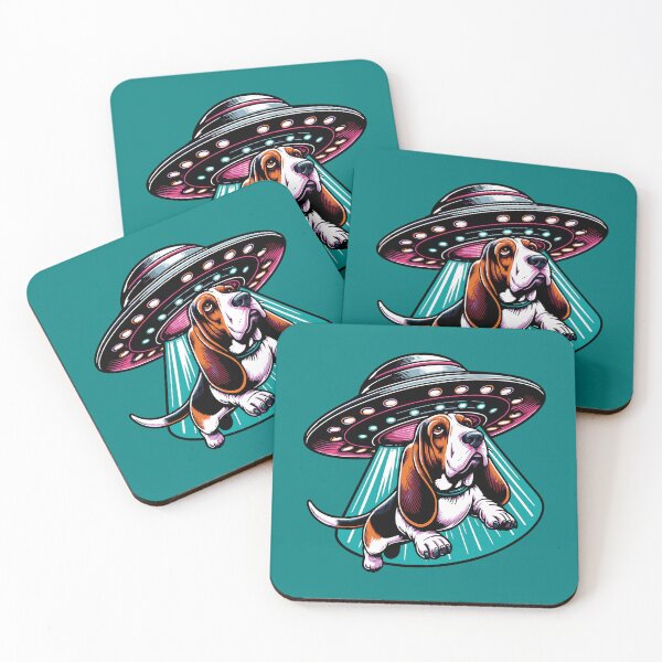 Item preview, UFO Basset hound Abduction designed and sold by roswellboutique.