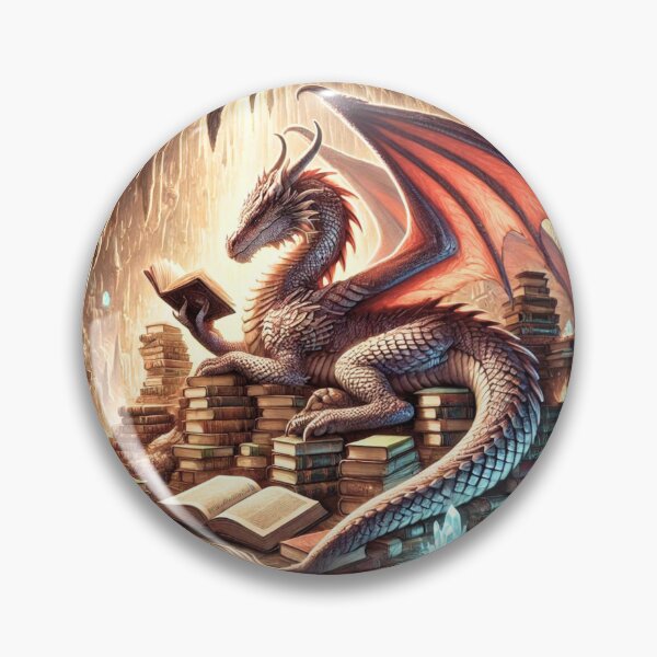 Item preview, Book Dragon: Guardian of Knowledge and Hoarder of Books designed and sold by CraftingTangent.