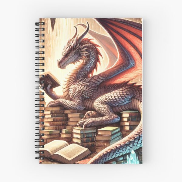 Item preview, Book Dragon: Guardian of Knowledge and Hoarder of Books designed and sold by CraftingTangent.