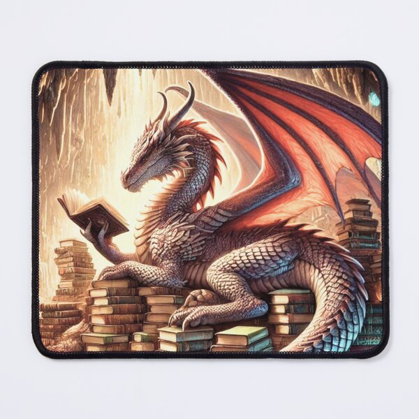 Item preview, Book Dragon: Guardian of Knowledge and Hoarder of Books designed and sold by CraftingTangent.