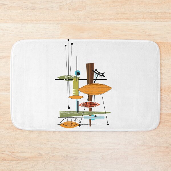 Item preview, Retro Atomic Cosmic Black Cat Art designed and sold by BossAtomic.