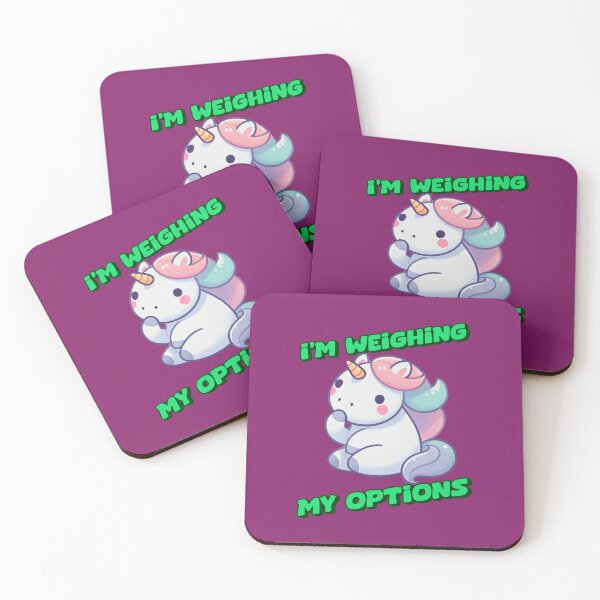 Item preview, I'm Weighing the Options - Zoey Incredible art for the unicorn lover in your life, great gift for daughters, girlfriends, wives and more designed and sold by 3DAF.