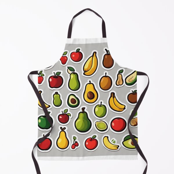 Item preview, Fruit Sticker: Apple, Banana, Avocado Cartoon Vector Icon Illustration designed and sold by hjian8219.