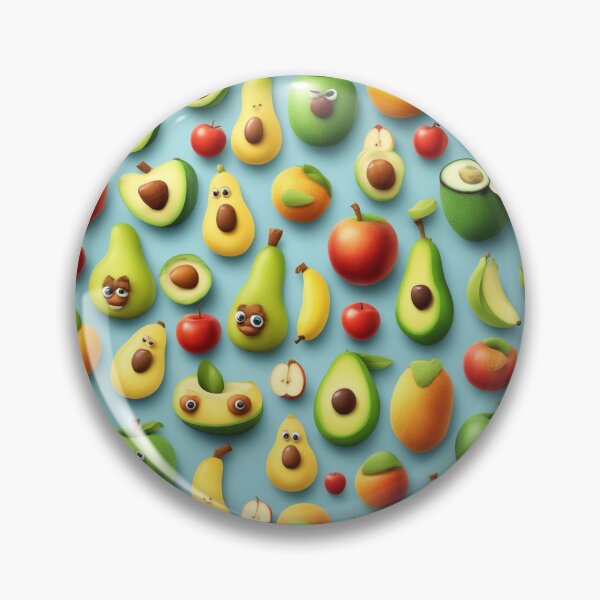Item preview, Fruit Sticker: Apple, Banana, Avocado Cartoon Vector Icon Illustration designed and sold by hjian8219.