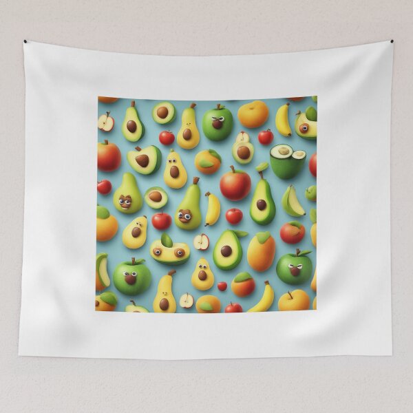 Item preview, Fruit Sticker: Apple, Banana, Avocado Cartoon Vector Icon Illustration designed and sold by hjian8219.