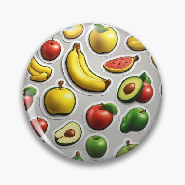 Item preview, Fruit Sticker: Apple, Banana, Avocado Cartoon Vector Icon Illustration designed and sold by hjian8219.