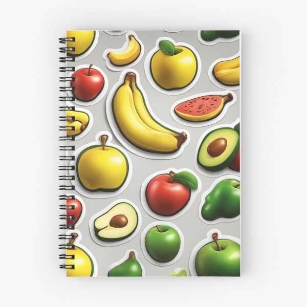 Item preview, Fruit Sticker: Apple, Banana, Avocado Cartoon Vector Icon Illustration designed and sold by hjian8219.