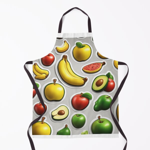 Item preview, Fruit Sticker: Apple, Banana, Avocado Cartoon Vector Icon Illustration designed and sold by hjian8219.