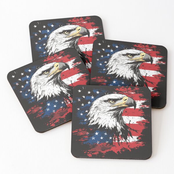 Item preview, American Flag with Bald Eagle designed and sold by harmonicllc.