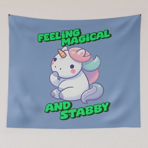 Item preview, Feeling Magical and Stabby - Zoey Incredible art for the unicorn lover in your life, great gift for daughters, girlfriends, wives and more designed and sold by 3DAF.