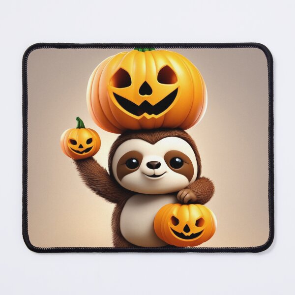 Item preview, Cute Sloth with Pumpkin Halloween Cartoon Vector Icon Illustration designed and sold by hjian8219.