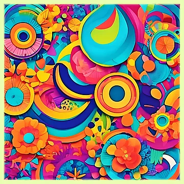 Artwork thumbnail, Colorful Concentric Patterns by Health And Fitness Posts e-Store