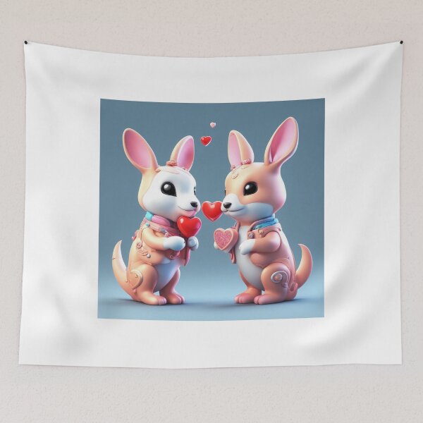 Item preview, Animal Couples with Love Hearts Cartoon Vector Icon Illustration designed and sold by hjian8219.