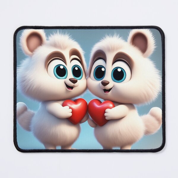 Item preview, Animal Couples with Love Hearts Cartoon Vector Icon Illustration designed and sold by hjian8219.