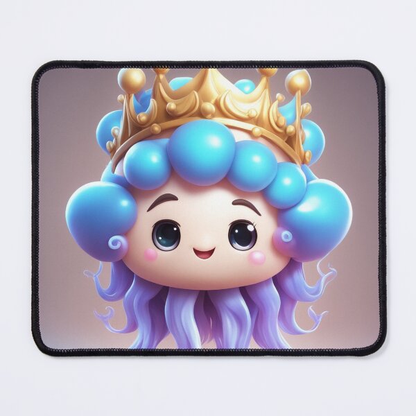 Item preview, Cute Jellyfish King with Crown Cartoon Vector Icon Illustration designed and sold by hjian8219.