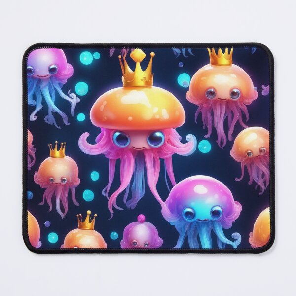 Item preview, Cute Jellyfish King with Crown Cartoon Vector Icon Illustration designed and sold by hjian8219.