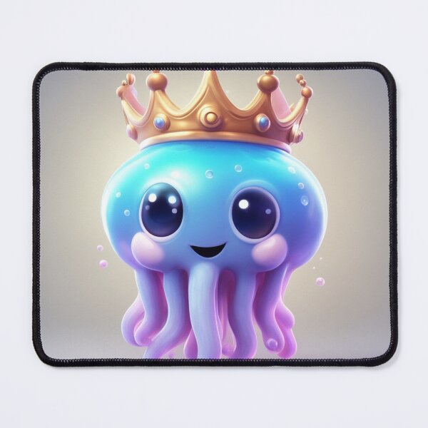 Item preview, Cute Jellyfish King with Crown Cartoon Vector Icon Illustration designed and sold by hjian8219.