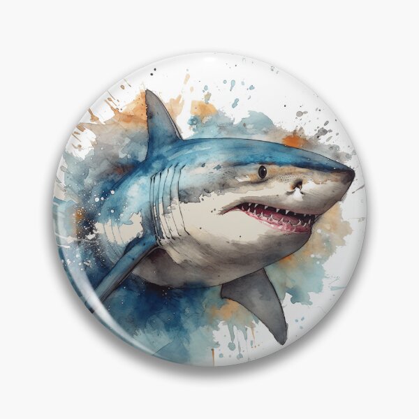 Item preview, Color Splash Great White Shark designed and sold by ThoughtTangents.