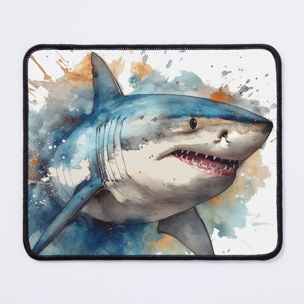 Item preview, Color Splash Great White Shark designed and sold by ThoughtTangents.