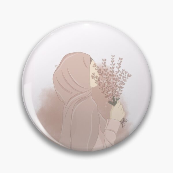 Item preview, Hijabi girl with flowers designed and sold by girlstrend.