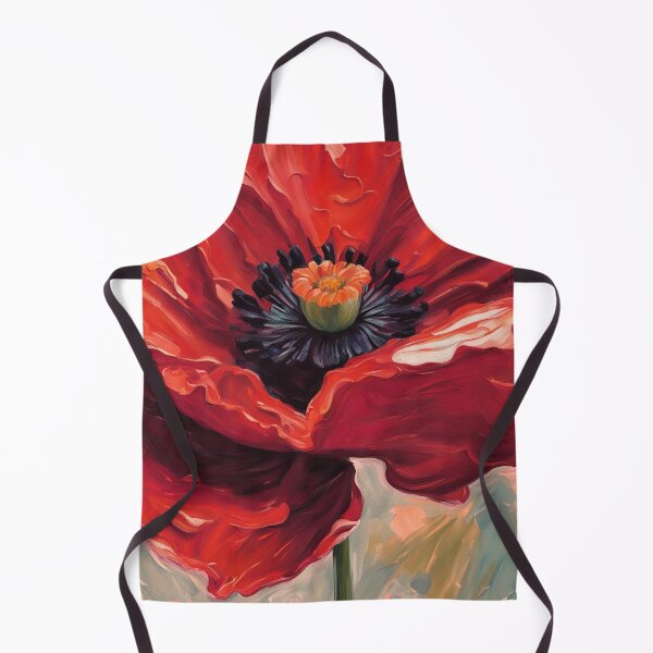 Item preview, Crimson Red Poppy Flower Impasto Floral Painting designed and sold by Glimmersmith.